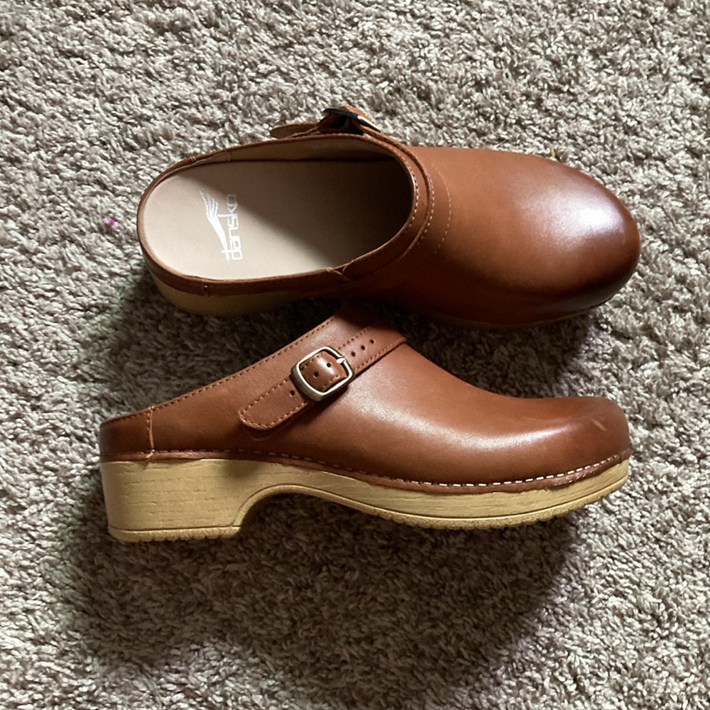 Dansko Brown Leather Clogs